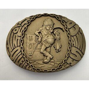 Vintage ADM Solid Brass If You Ain't Oilfield You Aint Sh*t Belt Buckle Western